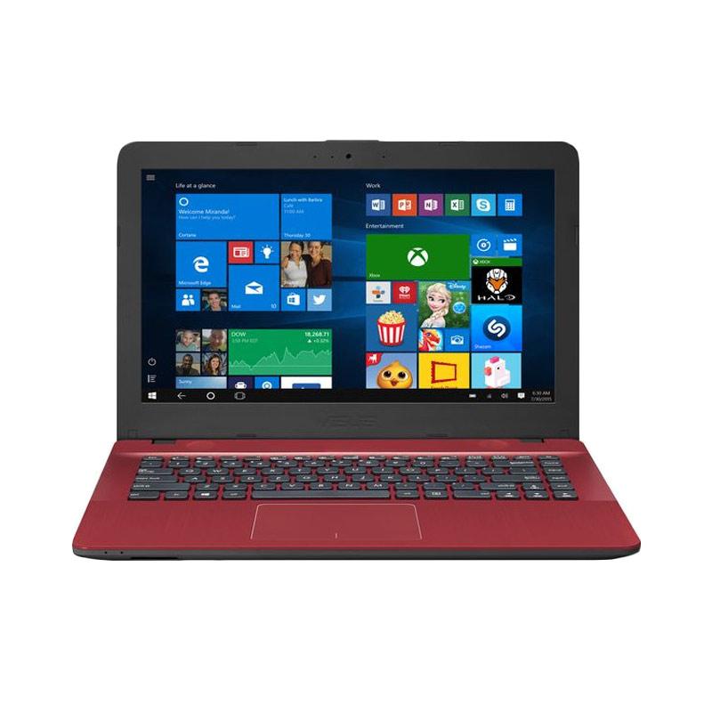 Asus X441NA-BX003T Notebook - Red [Intel Celeron N3350/2GB RAM/500GB HDD/14"/Win10/McAfee]