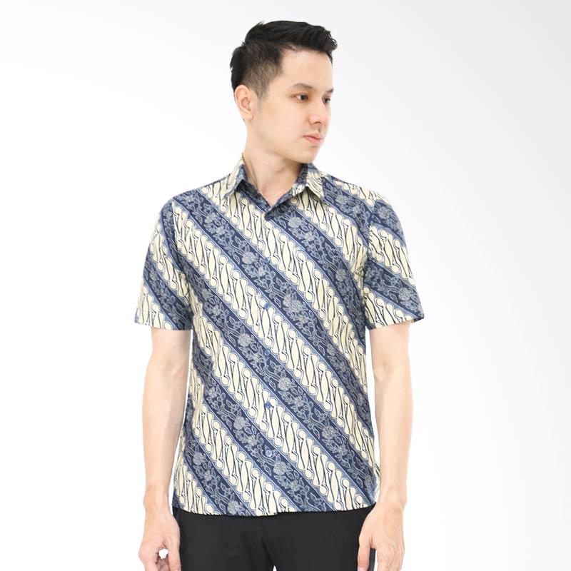 Jayashree Slimfit Short Sleeve Gyani Kemeja Batik Pria - Blue