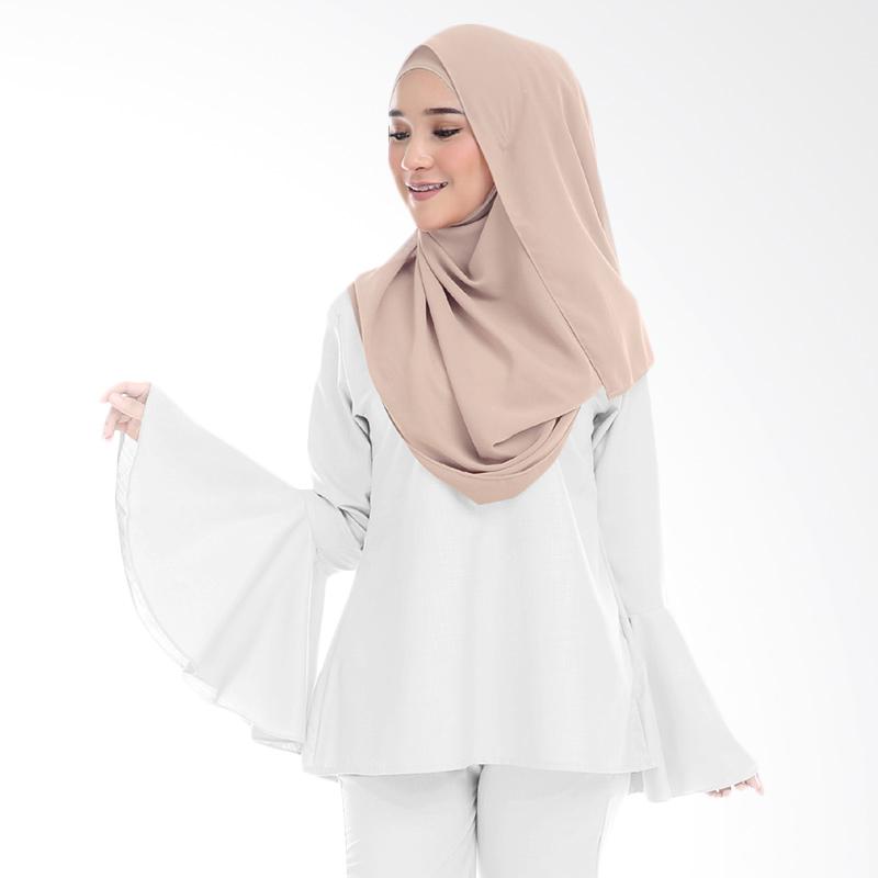 Cotton Bee Qaaida Bell Sleeves Blouse Atasan Wanita - Off White