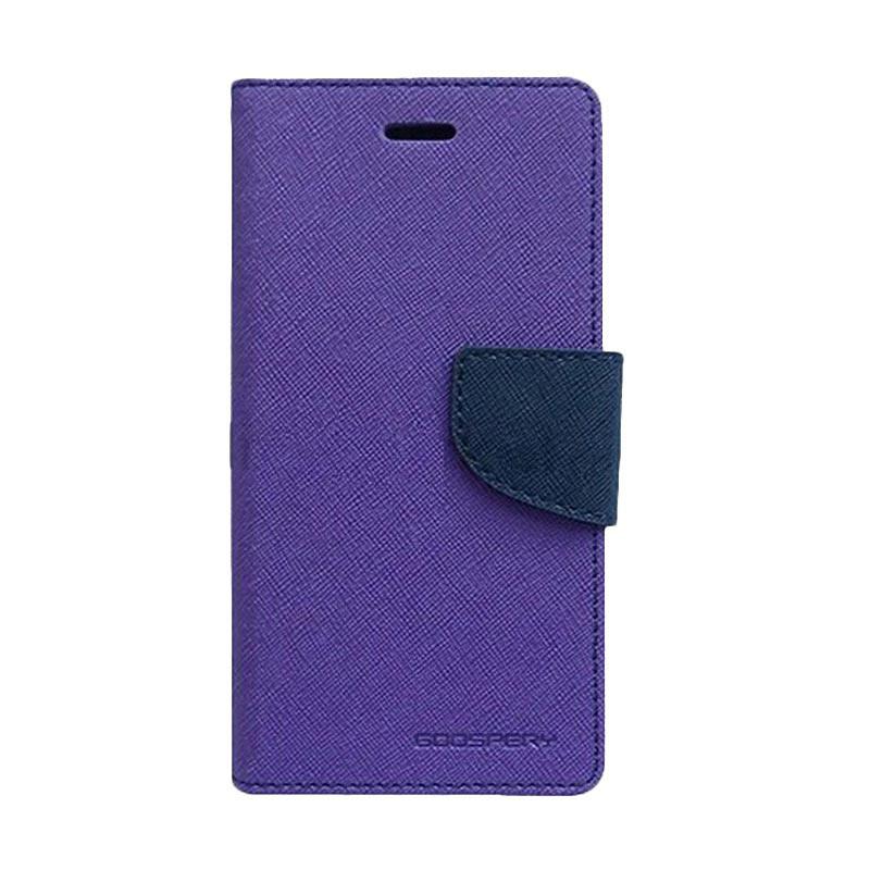 Spek Harga Mercury Fancy Diary Casing for Samsung Galaxy Mega 2 G7508 - Ungu Biru laut