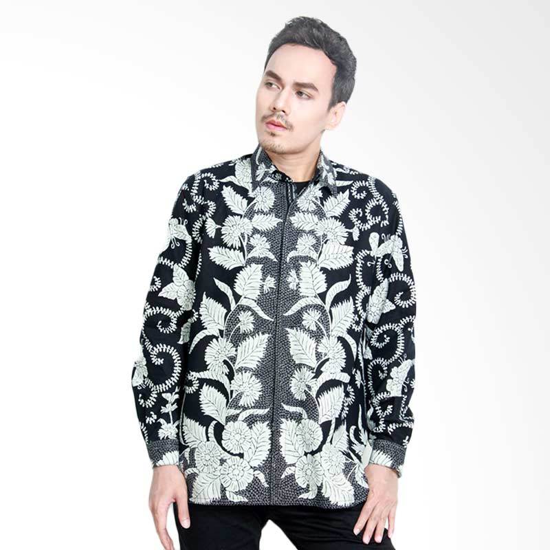 Aamir Kinsler BTU14 Kemeja Batik Tulis Lengan Panjang - Hitam