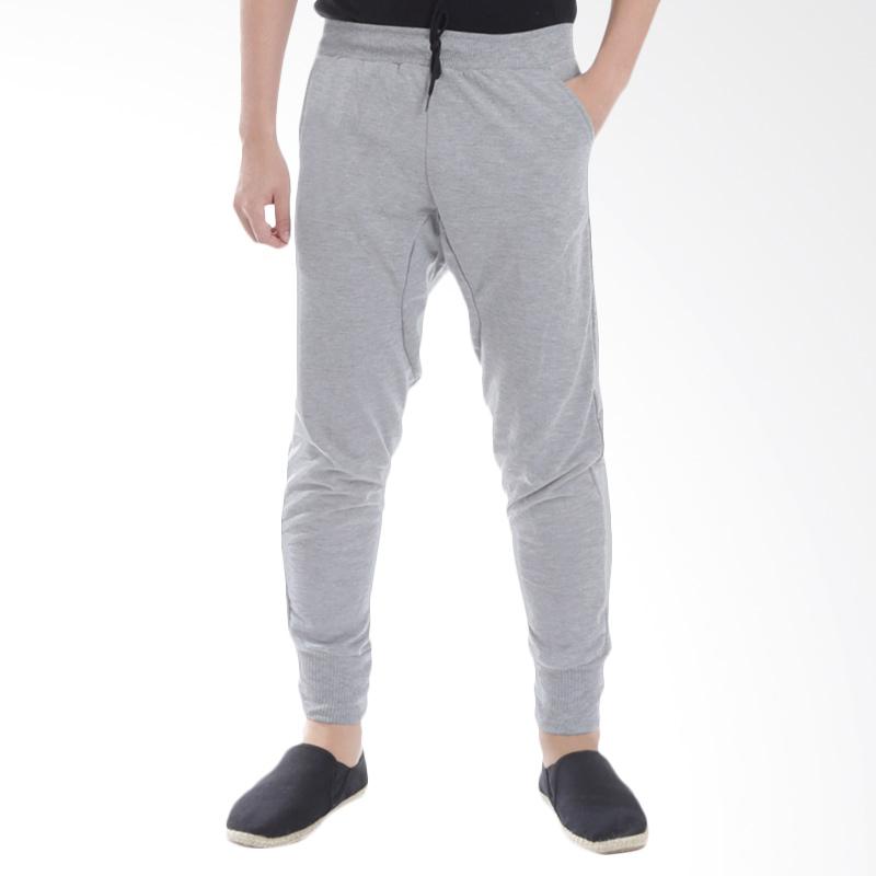 Elfs Shop 95D1 Celana Panjang Sweatshirt Jogging Pants - Abu Muda