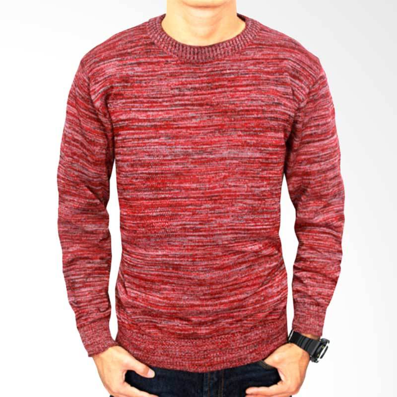 Gudang Fashion SWE 556 Fashionable Rajut Sweaters Pria - Red