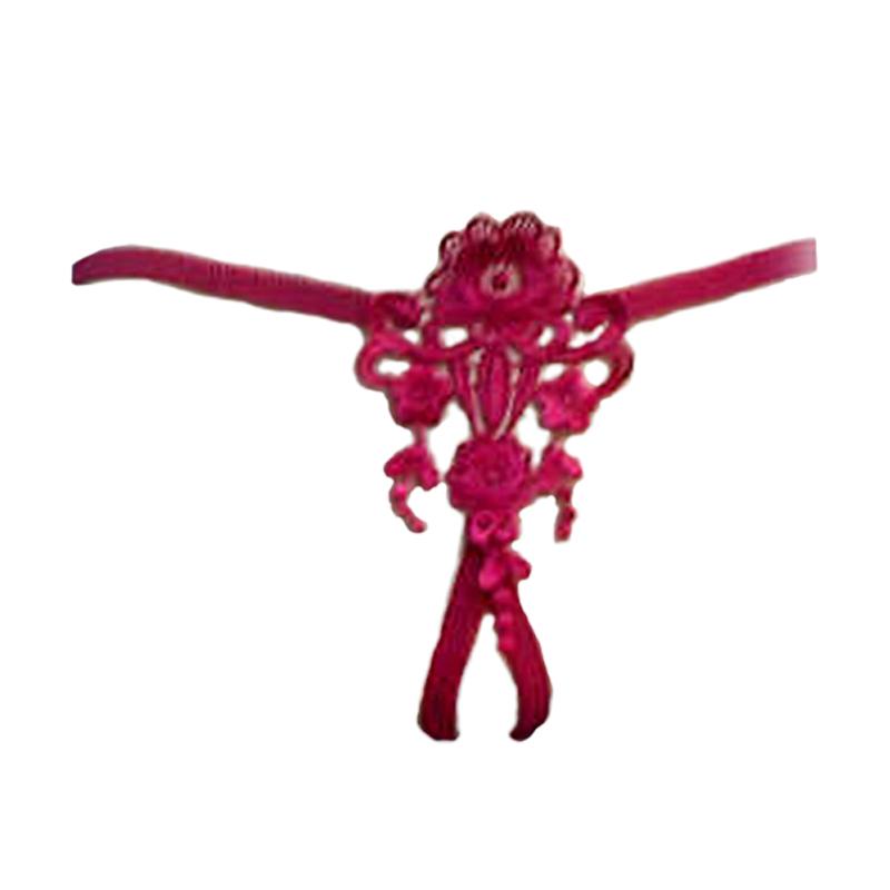 Jakarta Lingerie JLG043 Flower Open Crotch G-string - Pink