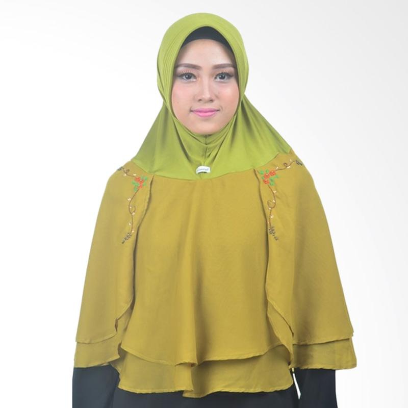 Atteena Hijab Alifa Rafiqah Medium Jilbab Instant - Hijau Lumut