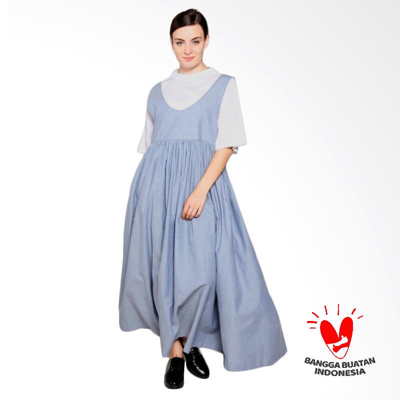 SIMPLE LADIES SL Overall Charmus Long Dress Wanita - Blue