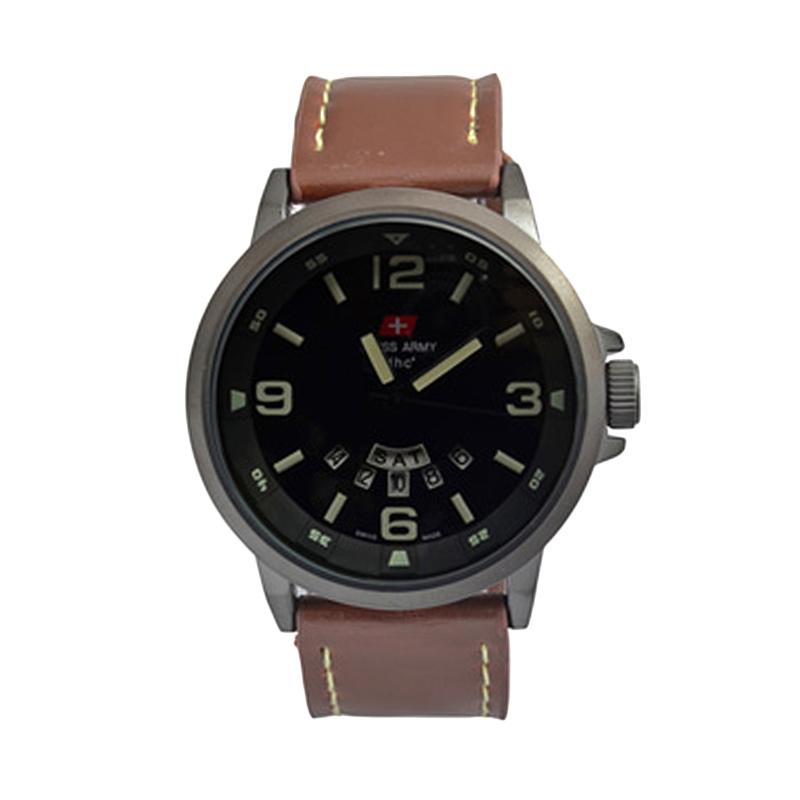 Swiss Army SA1168BBR Casual Watch Jam Tangan Pria - Brown Black