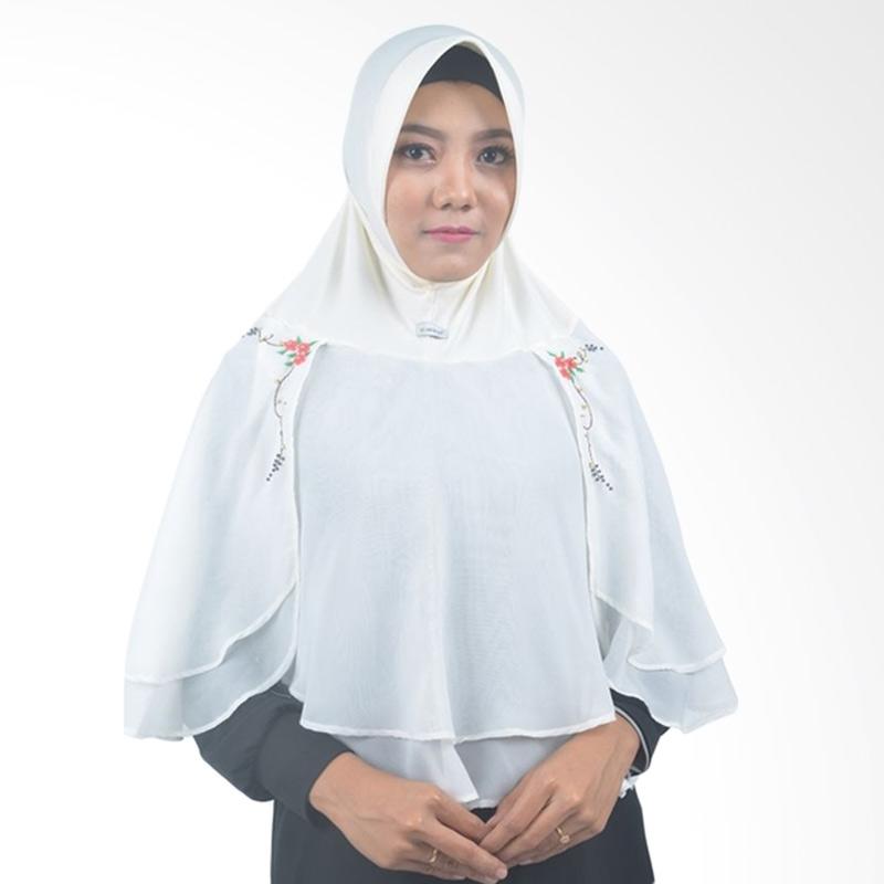 Atteena Hijab Alifa Rafiqah Medium Jilbab Instant - Broken White