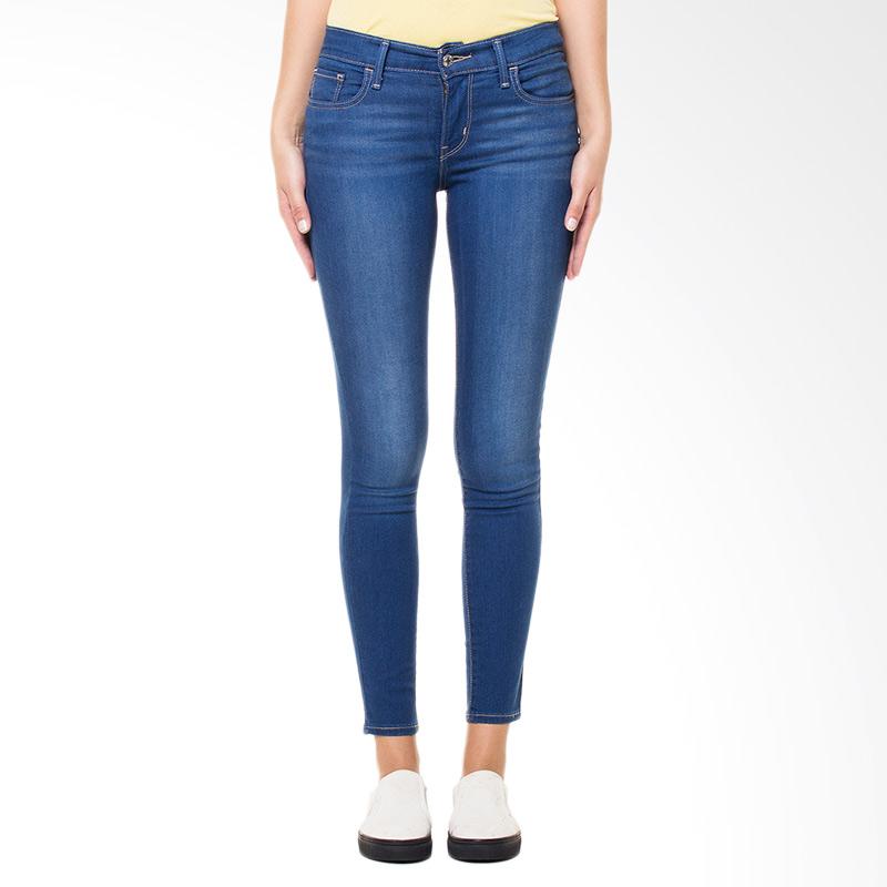 Levi's 710 Super Skinny Indigo Rain Celana Jeans Panjang Wanita - Blue