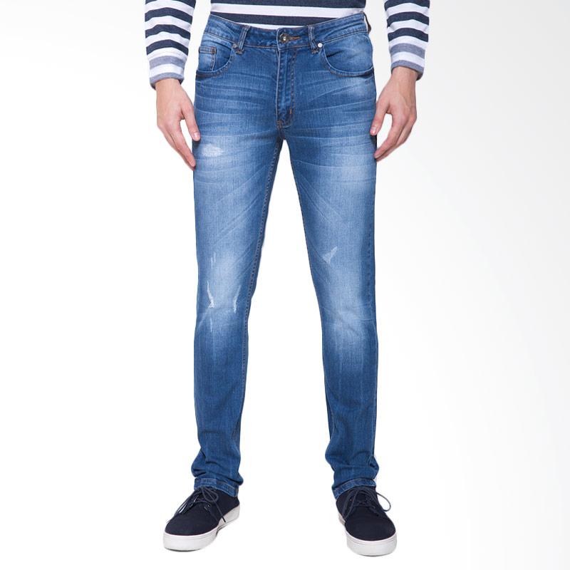 People's Denim Man Jeans Oxerize Slim Fit Celana Pria - Biru