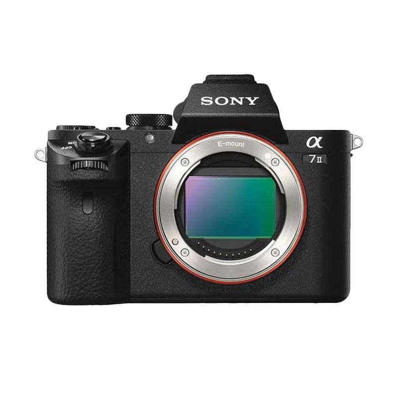 SONY Alpha A7 II Lensa Kit FE 50mm f 1.8 Digital Kamera Mirrorless - Hitam