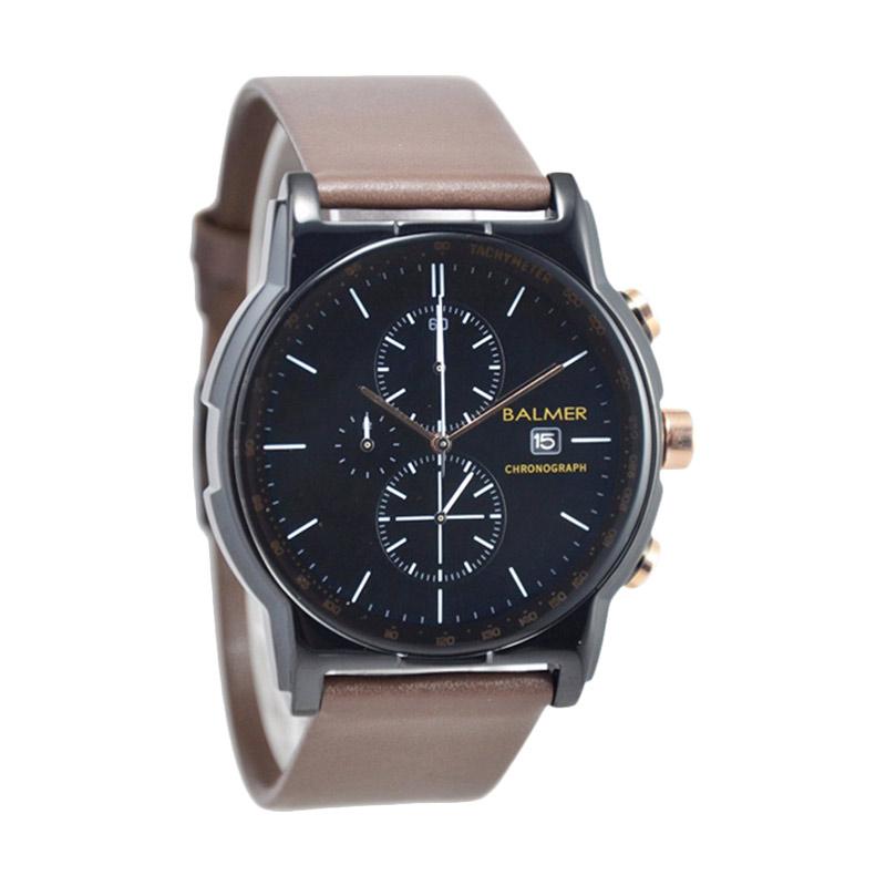 Balmer Chronograph D46H580BL7931MCKTHG Date Leather Strap Jam Tangan Pria