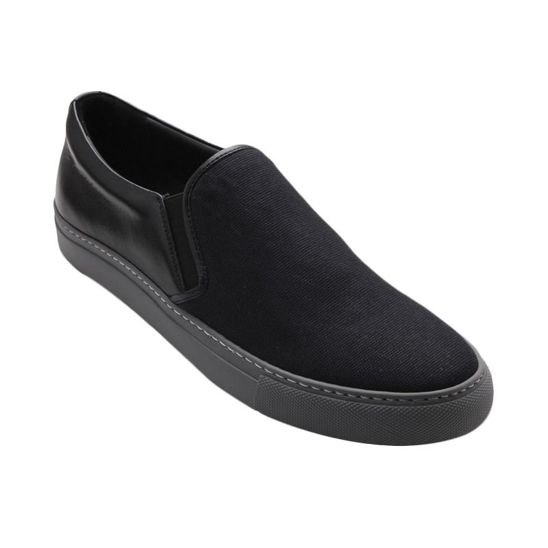 Ftale Footwear Hector Mens Shoes Sepatu Pria - Canvas Safiano Black