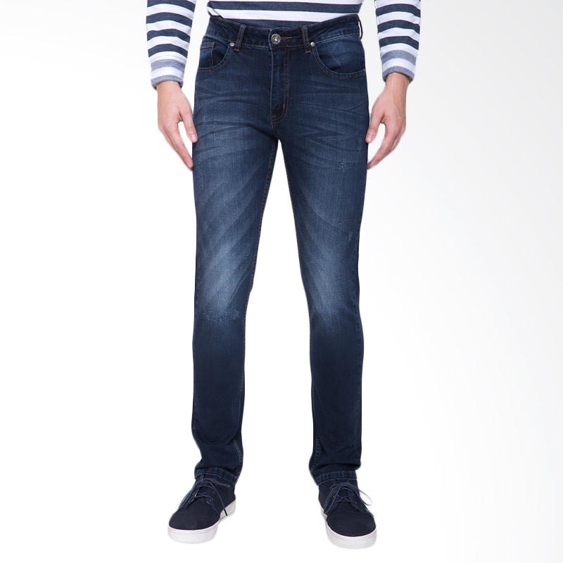 People's Denim Men Jeans Grimlock Slim Fit Celana Pria - Biru
