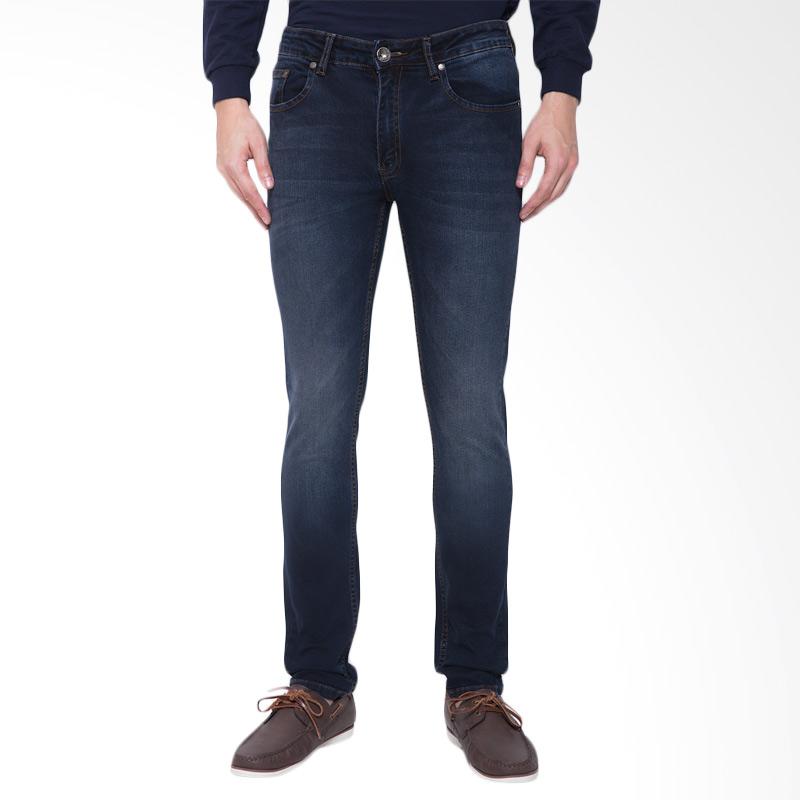 People's Denim Men Jeans Bestrank Slim Fit Celana Pria - Biru