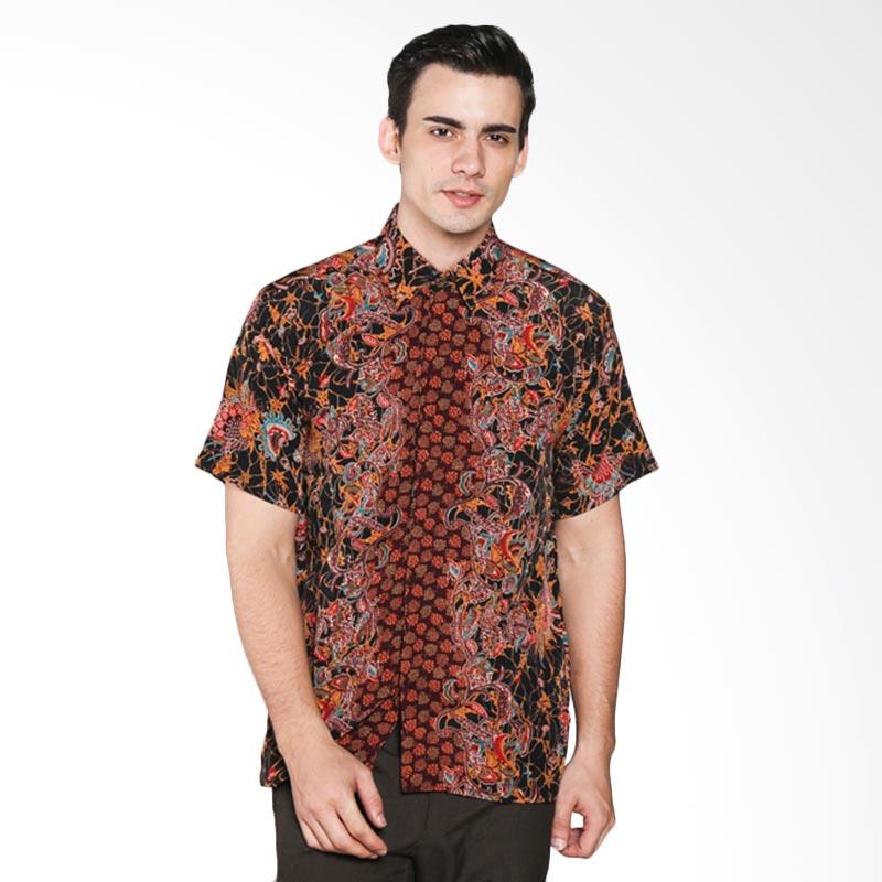 Batik Waskito Short Sleeve Silk Shirt HB 10549 Batik Pria - Red