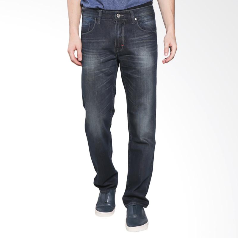 LGS Men Detail Whisker Slim Fit Jeans Long Pants - Biru Navy [JSF.322.P015.A167.C]