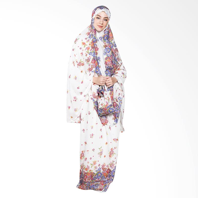 Aira Muslim Butik AB.MK.009 Gardenia Prayer Set Hijab - White