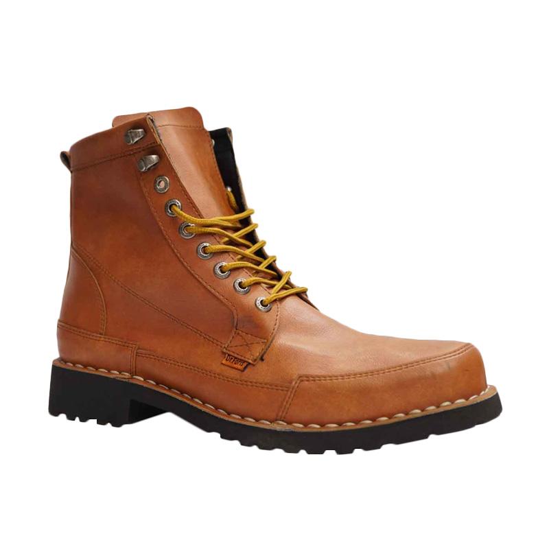 Dr.Faris Footwear 4042 CH Leather Boots Sepatu Boots - Tan