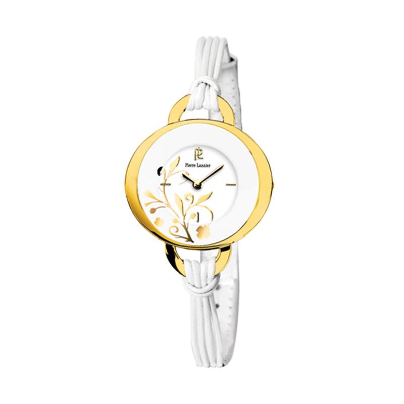 Pierre Lannier 041J500 Leather Watches Jam Tangan Wanita - Putih