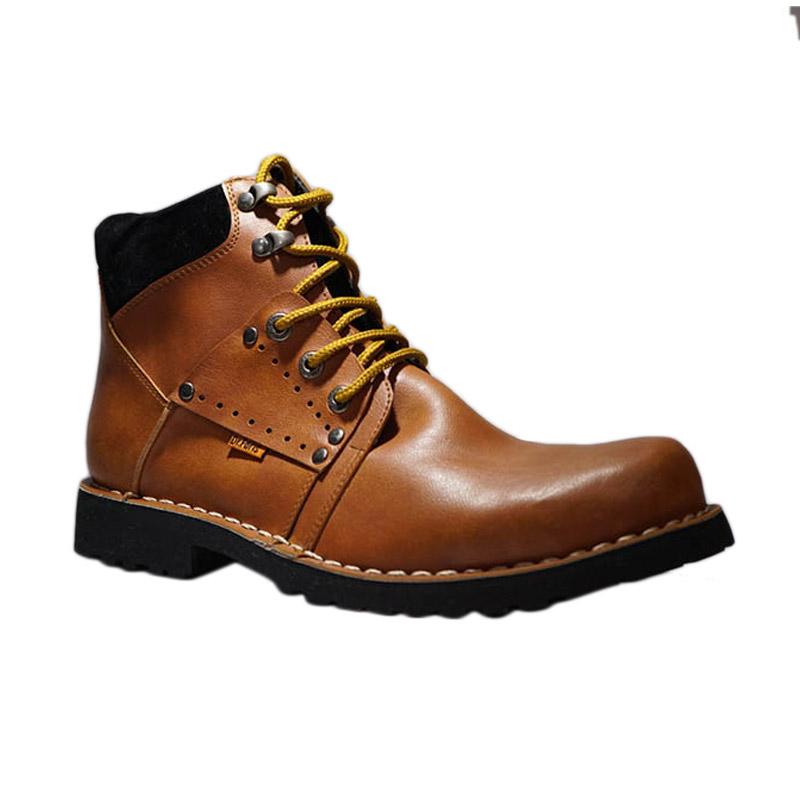 Dr.Faris Footwear 4043 CH Leather Boots Sepatu Boots - Tan