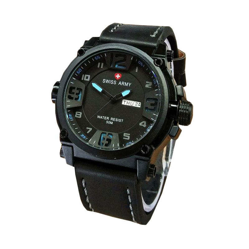 Swiss Army SA005 Jam Tangan Pria Casual - Hitam Biru