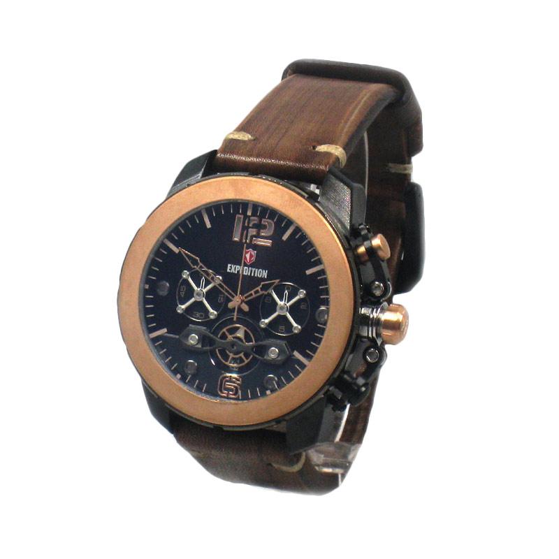 Expedition 6715 Limited Edition Jam Tangan Pria - Rosegold Brown