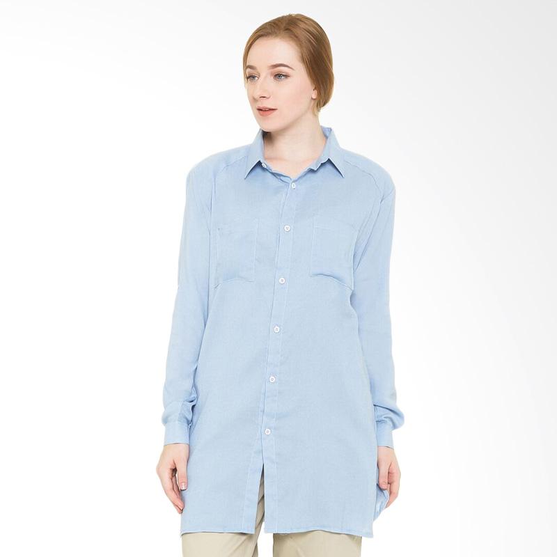 Magnificents Ladies CLBLU17 Classy Loose Blouses - Blue