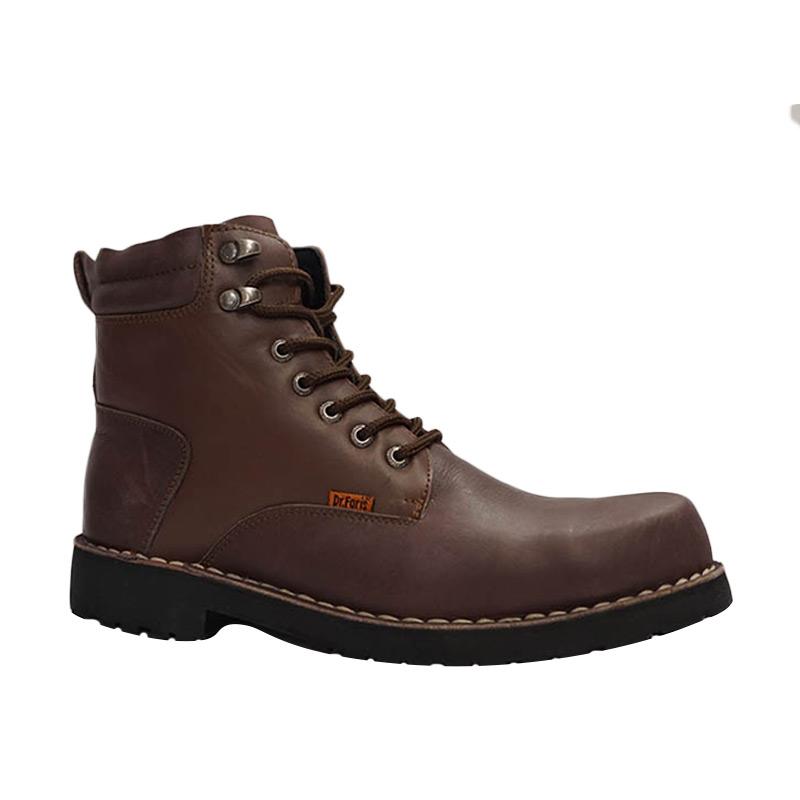 Dr.Faris Footwear 4050 CH Leather Sepatu Boots Pria - Brown