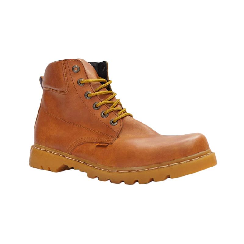 Dr.Faris Footwear 405 SCC Leather Boots Sepatu Boots - Tan