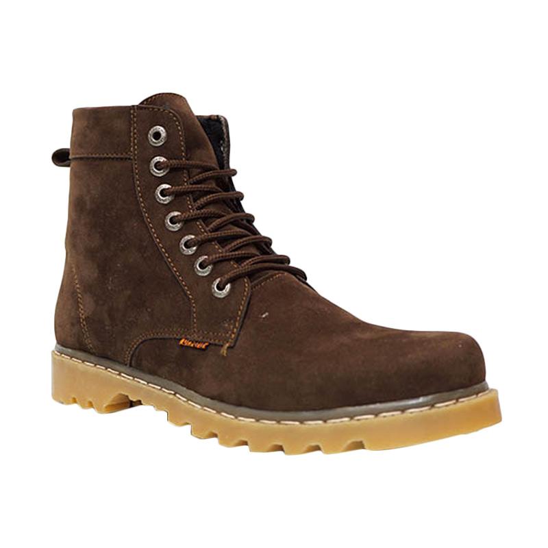Dr.Faris Footwear 4021 Leather Boots Sepatu Boots - Brown