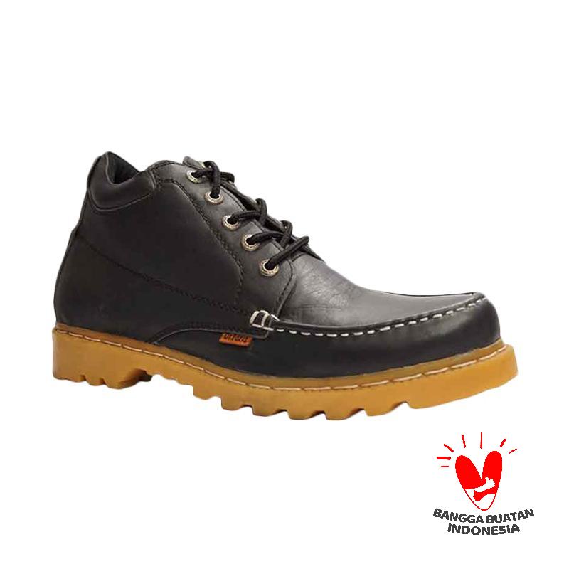 Dr.Faris Footwear 401 SCC Leather Boots Sepatu Pria - Black