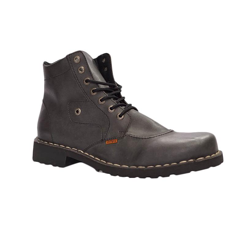 Dr.Faris Footwear 4030 VH Leather Boots Sepatu Boots - Black