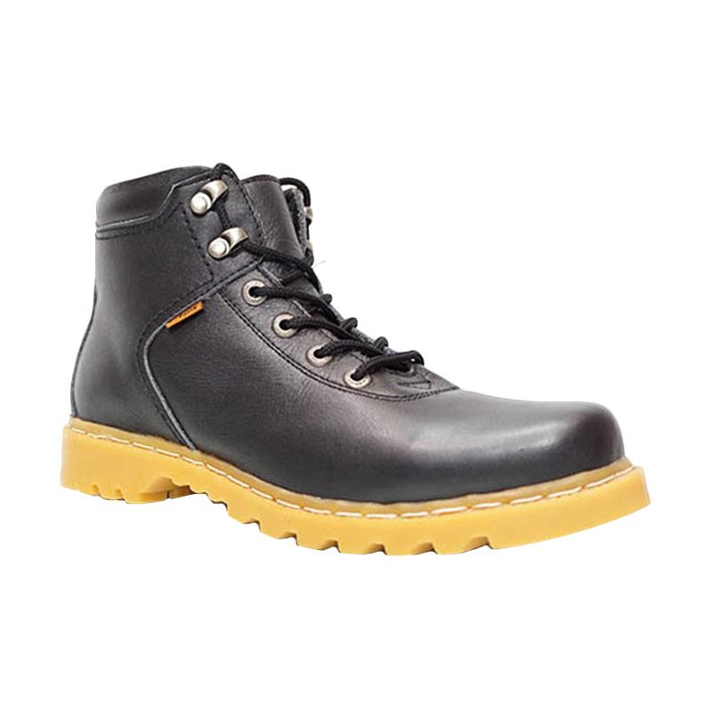 Dr.Faris Footwear 4011 SCC Leather Sepatu Boots Pria - Black
