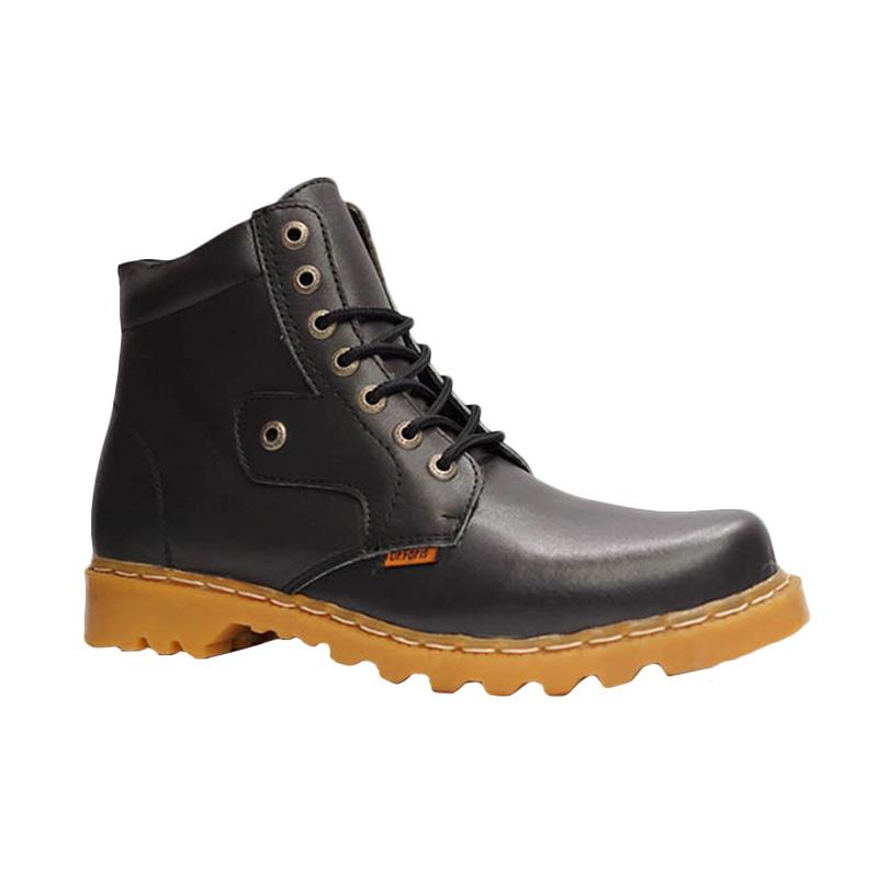 Dr.Faris Footwear 4030 SCC Leather Boots Sepatu Boots - Black
