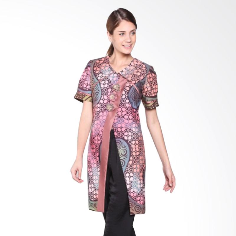 Mentique Boutique Panjang Blazer Batik Wanita - Salem