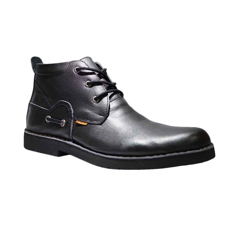 Dr.Faris Footwear 4029 SH Leather Boots Sepatu Boots - Black