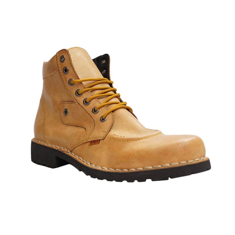Dr.Faris Footwear 4030 VH Leather Boots Sepatu Boots - Camel
