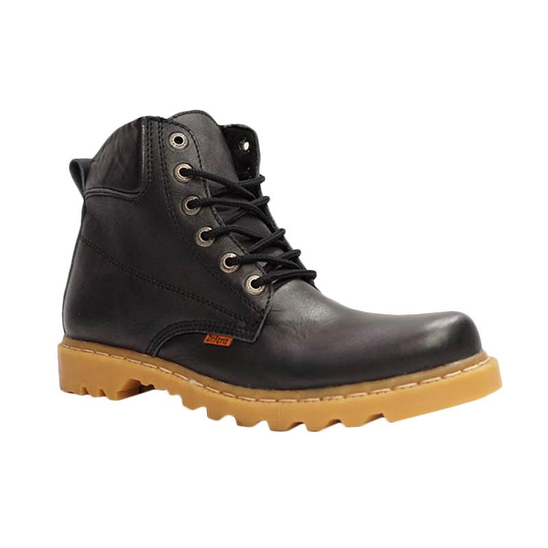 Dr.Faris Footwear 405 SCC Leather Sepatu Boots Pria - Black