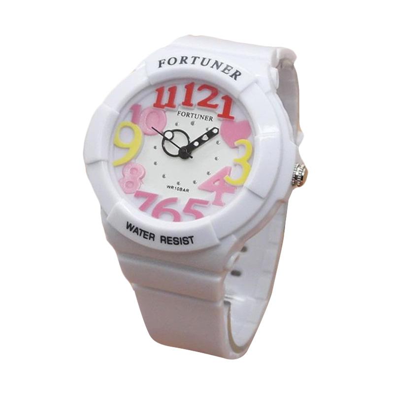 Fortuner FR J844 Sporty Rubber Strap Jam Tangan Wanita - Putih