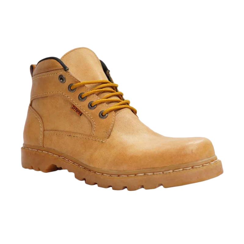 Dr.Faris Footwear 4021 SCC Leather Sepatu Boots Pria - Camel