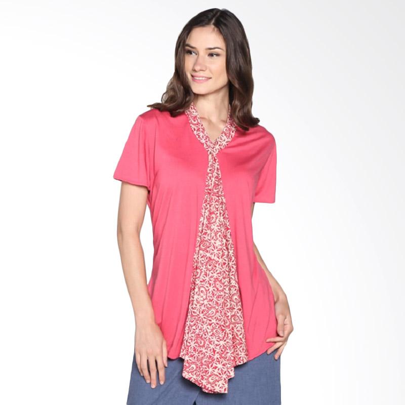 Fafa Collection NOUNA 009 Batik Short Sleeves Wanita - Peach Pink