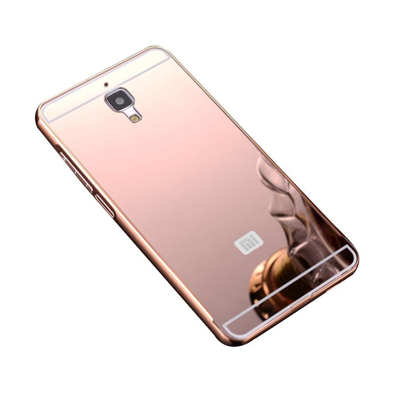 Bumper Case Mirror Sliding Casing for Xiaomi Redmi Mi4 - Rose Gold