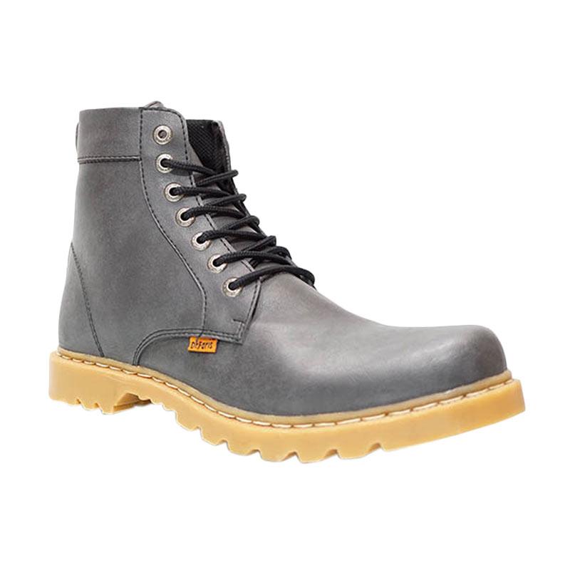 Dr.Faris Footwear 402 SCC Leather Sepatu Boots - Grey