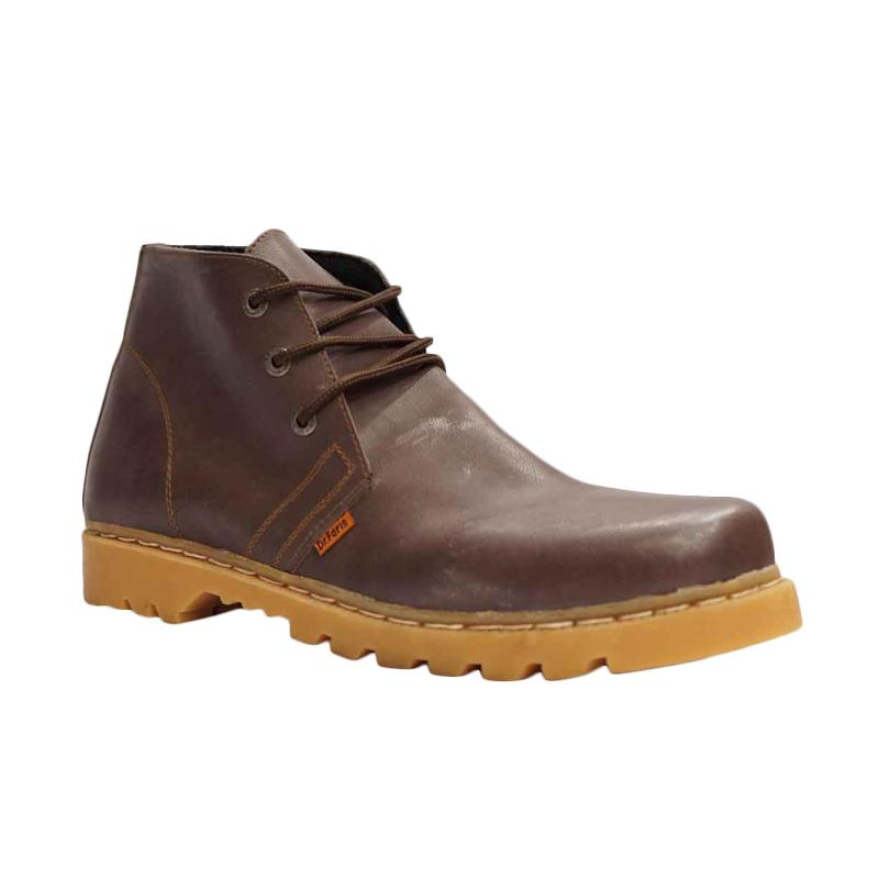 Dr.Faris Footwear 3012 SCC Leather Sepatu Boots Pria - Coffee