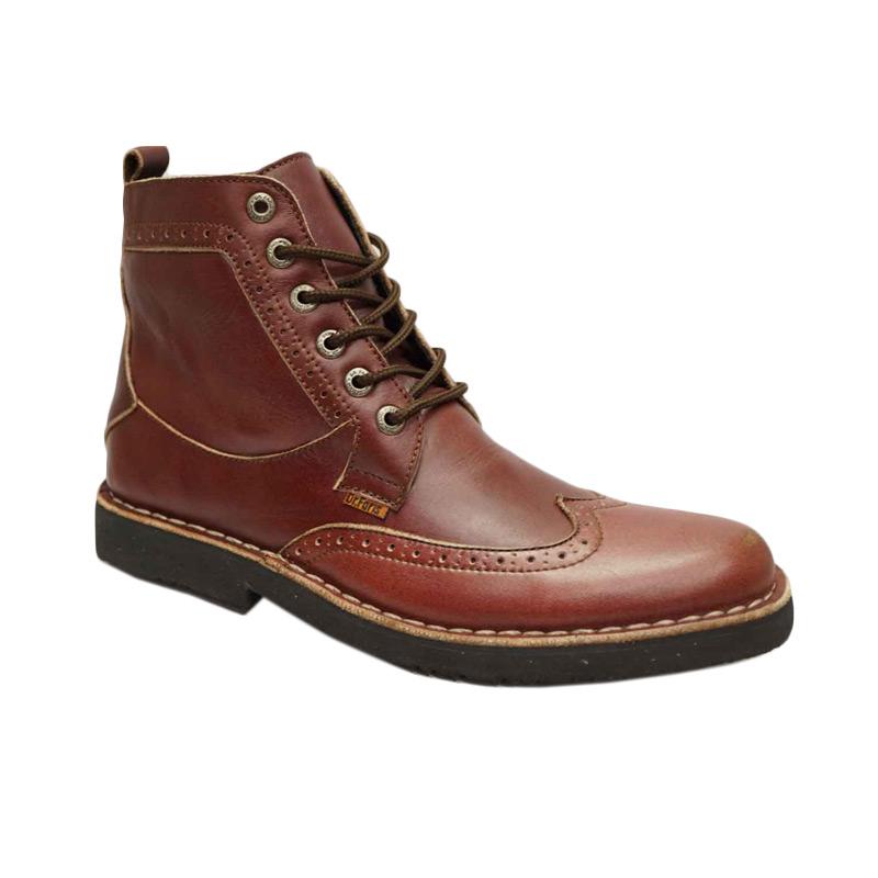 Dr.Faris Footwear 4034 SH Leather Sepatu Boots Pria - Maroon