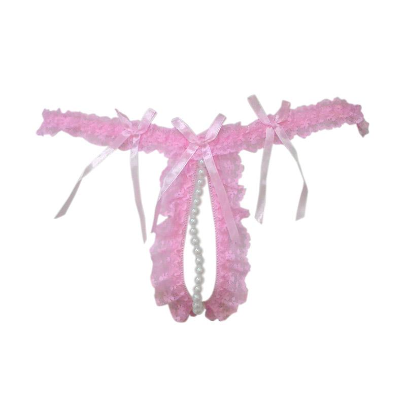 Jakarta Lingerie JLG115C Gstring Pearl Sexy Open Crotch - Pink