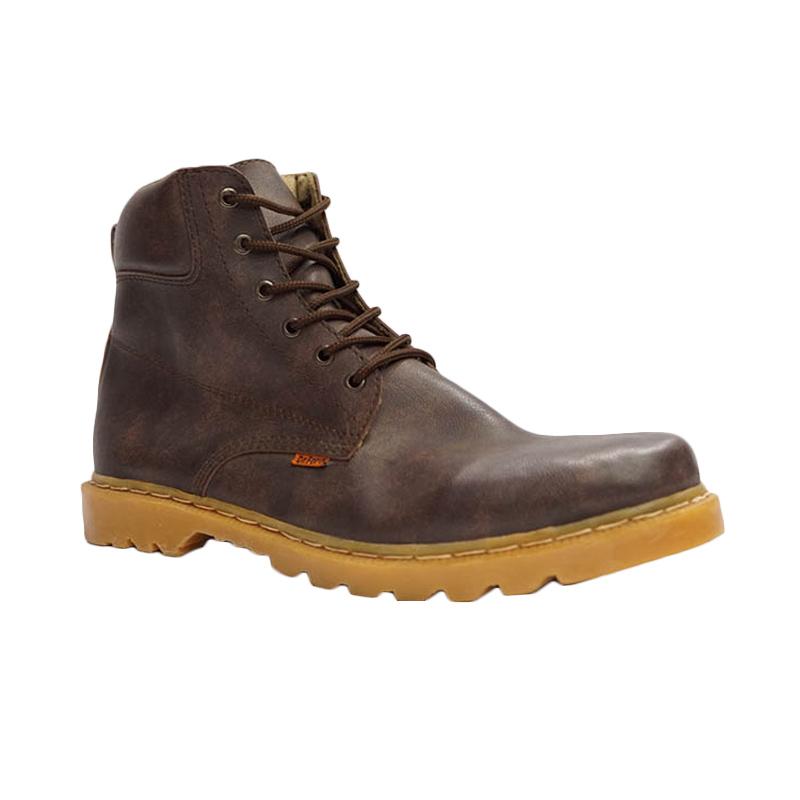 Dr.Faris Footwear 405 SCC Leather Boots Sepatu Boots - Coffee