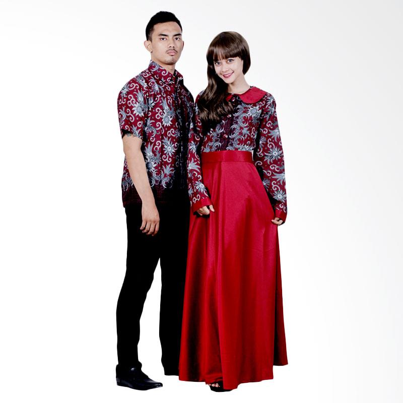 Batik Putri Ayu Solo Sarimbit SRG111 Batik Gamis - Merah