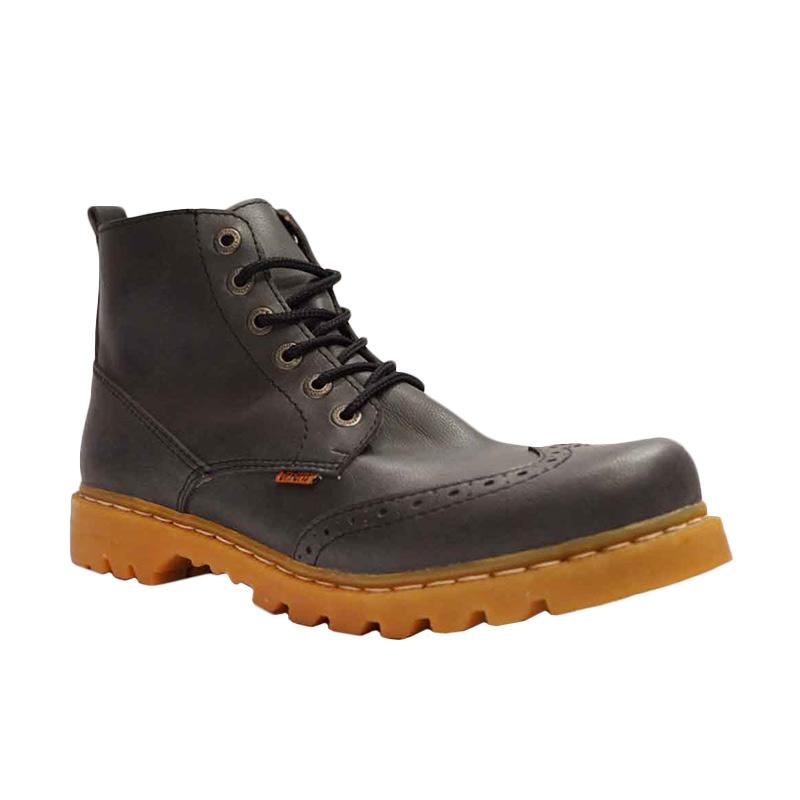 Dr.Faris Footwear 4028 SCC Leather Boots Sepatu Boots - Grey